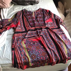 Pattern smock shirt